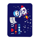 かわいいパンダがロケット船の子どもたちパーソナライズされた マグネット (縦)