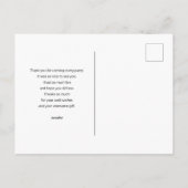 かわいいパンダが浮き輪でゆったり サンキュー ポストカード (裏面)