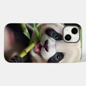 かわいいパンダが竹を食べている Case-Mate iPhoneケース (裏面 (横))
