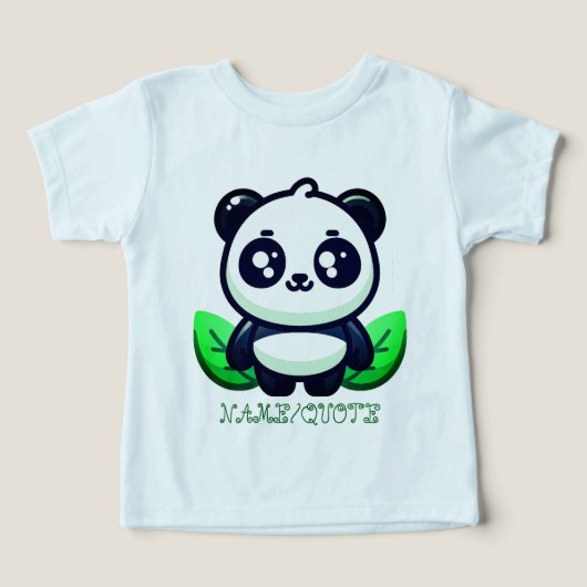 かわいいパンダといっぱいの葉 (デザイン正面)