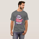 かわいいパンダとスイカ Tシャツ (正面フル)