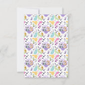 かわいいパンダとトラのバブルティー子供の誕生日 サンキューカード (裏面)