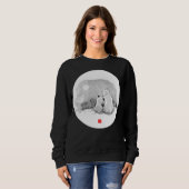 かわいいパンダとホッキョクグマ動物愛好家 スウェットシャツ (正面フル)