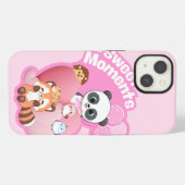 かわいいパンダと友達のデザイン iPhoneケース (裏面横)