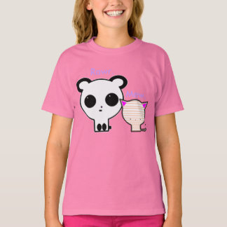 かわいいパンダと子猫のTシャツ Tシャツ