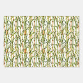 かわいいパンダと竹 ラッピングペーパーシート (正面2)