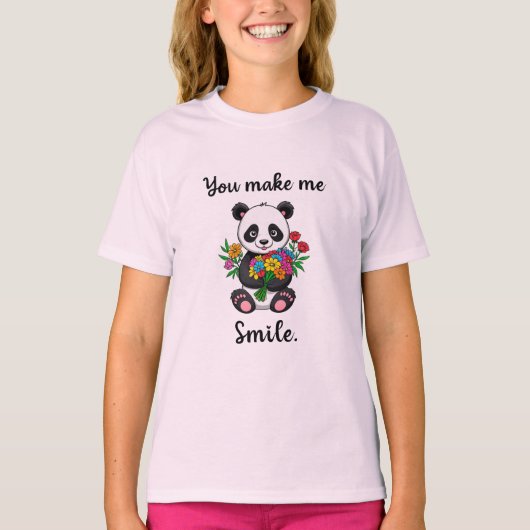 かわいいパンダに笑顔にしてもらおう Tシャツ (正面)