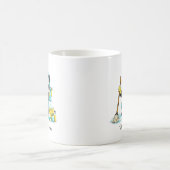 かわいいパンダのお掃除ステッカー コーヒーマグカップ (中央)
