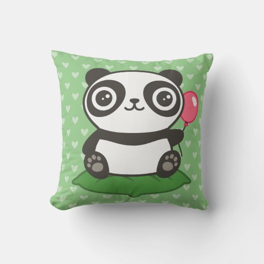 かわいいパンダのイラスト クッション (正面)
