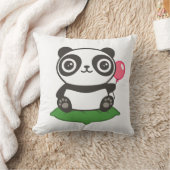 かわいいパンダのイラスト クッション (ブランケット)