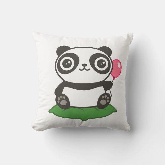 かわいいパンダのイラスト クッション (正面)