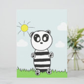 かわいいパンダのイラスト 招待状 (スタンド正面)