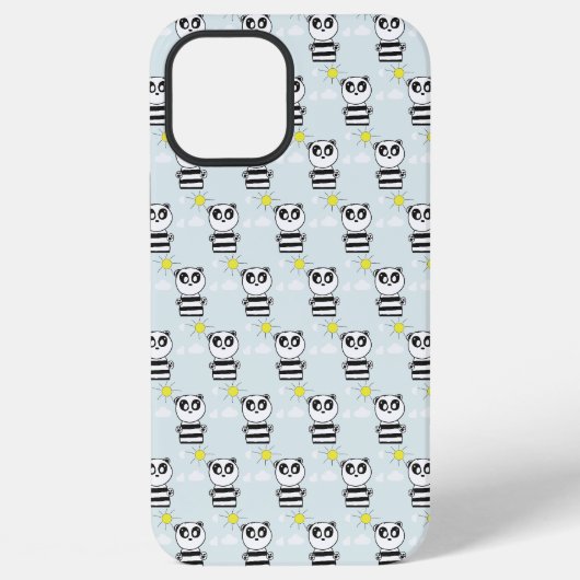 かわいいパンダのイラスト iPhoneケース (裏面)