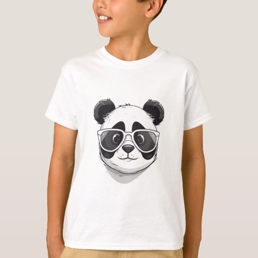 かわいいパンダのキャラクター Tシャツ (正面)