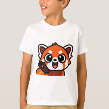 かわいいパンダのキャラクターTシャツ