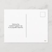 かわいいパンダのクマとローズブーケバレンタインデー シーズンポストカード (裏面)