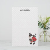 かわいいパンダのクマとローズブーケ (スタンド正面)