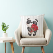 かわいいパンダのクマとローズブーケ クッション (椅子)