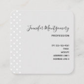 かわいいパンダのクマとローズブーケ スクエア名刺 (裏面)