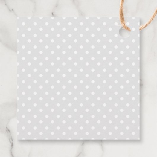 かわいいパンダのクマとローズブーケ フェイバータグ (裏面)