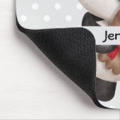 かわいいパンダのクマとローズブーケ マウスパッド (コーナー)