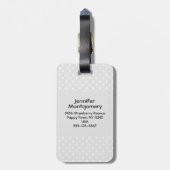 かわいいパンダのクマとローズブーケ ラゲッジタグ (裏面縦)