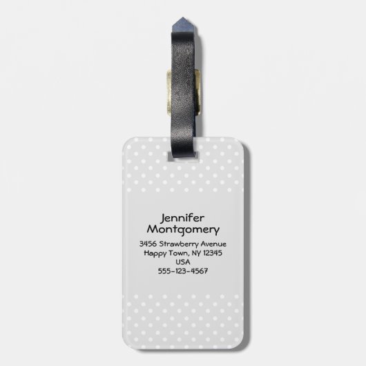 かわいいパンダのクマとローズブーケ ラゲッジタグ (裏面縦)