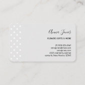 かわいいパンダのクマとローズブーケ 名刺 (裏面)