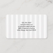 かわいいパンダのクマとローズブーケ 名刺 (裏面)