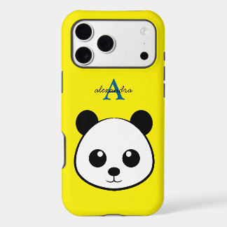 かわいいパンダのクマのカスタムモノグラムiPhoneケース ケース