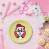 かわいいパンダのクマのクリスマスアニメ紙プレート ペーパープレート (パーティー)