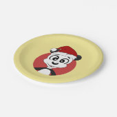 かわいいパンダのクマのクリスマスアニメ紙プレート ペーパープレート (アングル)