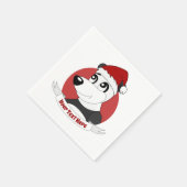 かわいいパンダのクマのナプキンとクリスマス漫画 スタンダードカクテルナプキン (角)