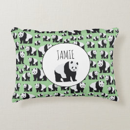 かわいいパンダのクマのパターン アクセントクッション