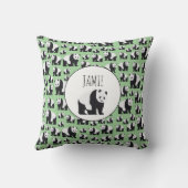 かわいいパンダのクマのパターン クッション (裏面)