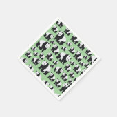 かわいいパンダのクマのパターン スタンダードカクテルナプキン (角)