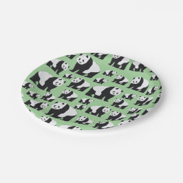 かわいいパンダのクマのパターン ペーパープレート