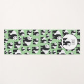 かわいいパンダのクマのパターン ヨガマット (正面(横))