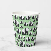 かわいいパンダのクマのパターン 紙コップ (裏面)