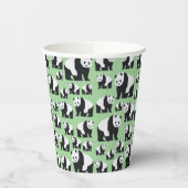 かわいいパンダのクマのパターン 紙コップ (左)