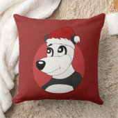 かわいいパンダのクマの投げ柱とクリスマス漫画 クッション (ブランケット)