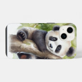 かわいいパンダのクマの木 iPhoneケース (裏面横)