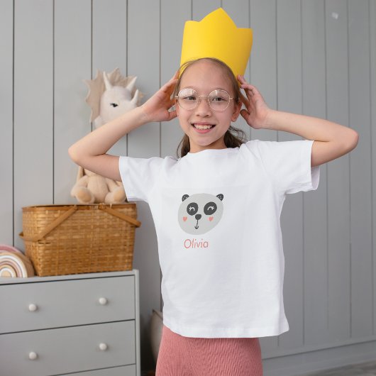 かわいいパンダのクマパーソナライズされた- Tシャツ