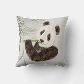 かわいいパンダのクマ動物の竹野生動物 クッション (裏面)