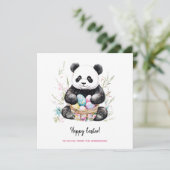 かわいいパンダのクマ素朴イースター カード (スタンド正面)
