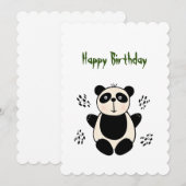 かわいいパンダのクマ シーズンカード (正面/裏面)