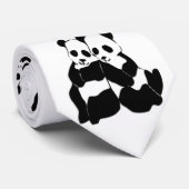 かわいいパンダのクマ ネクタイ (ロール)