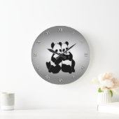 かわいいパンダのクマ ラージ壁時計 (ホーム)