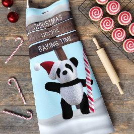 かわいいパンダのクリスマスクッキー作りエプロン エプロン