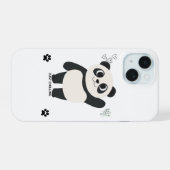 かわいいパンダのスマホケース - Just Chilling かわいいアニメ iPhone 15ケース (裏面横)